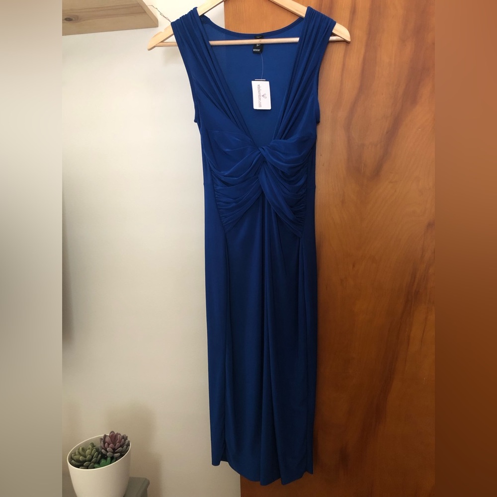 Windsor Royal Blue Slinky midi dress